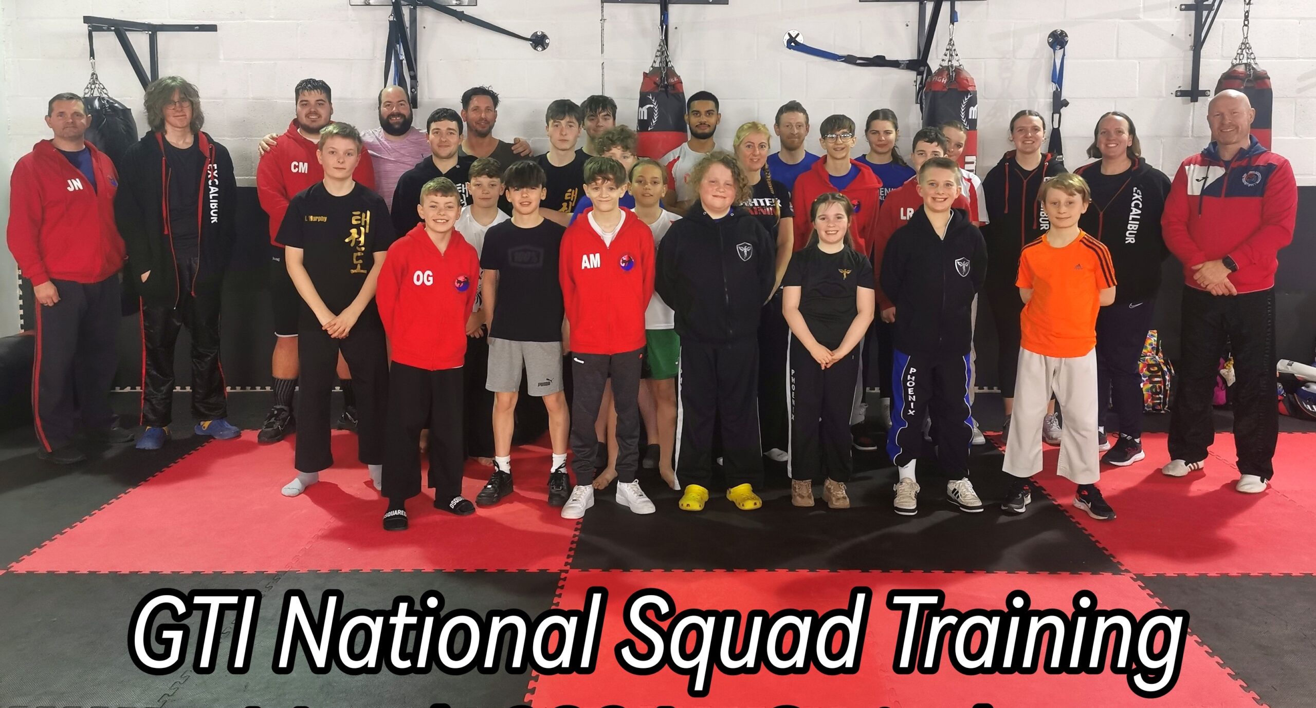 Group image at Phoenix Martial Arts in Swindon of GTI National Squad Training